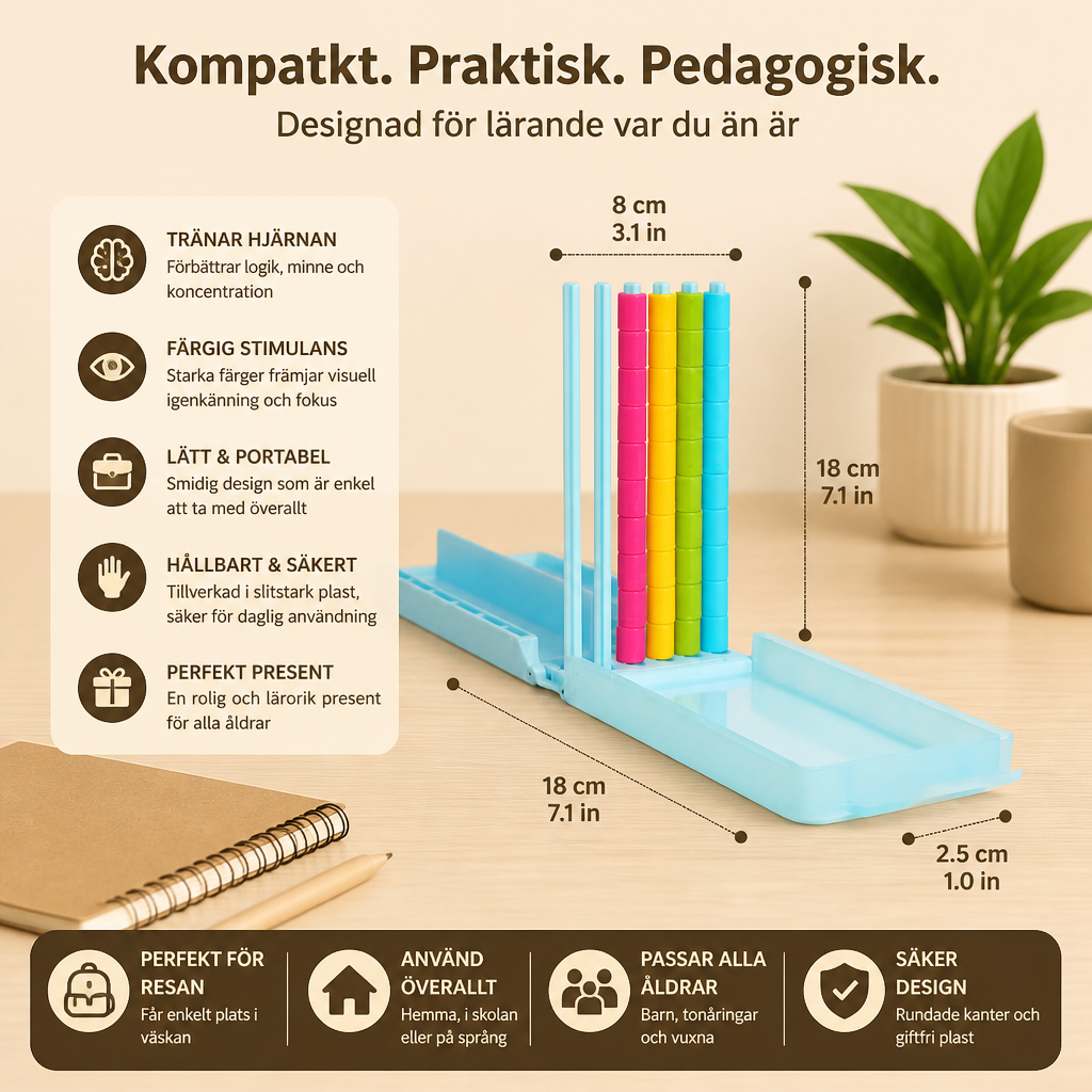 Mini Color Stack Challenge – Portabelt Hjärnträningsspel