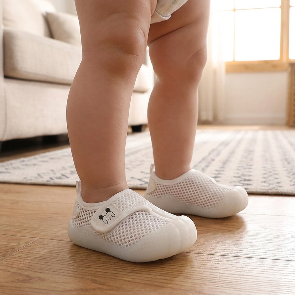 Bekväma babyskor med mjuka, halkfria sulor