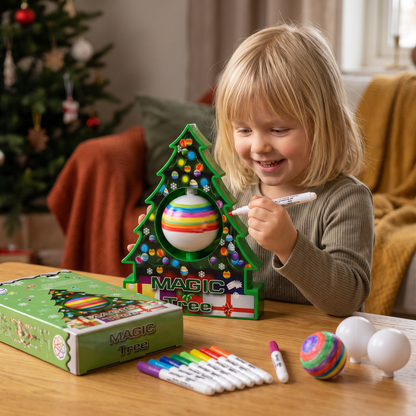 DIY-julpysselset för att måla snurrande julgransprydnader