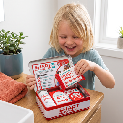 Roligt ”Shart Survival Kit” – det ultimata pranks presentsetet med bajstema