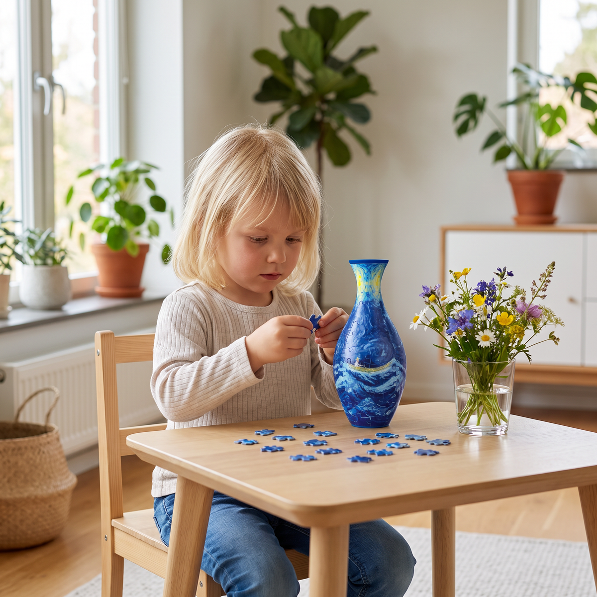 DIY 3D-pusselblomvas