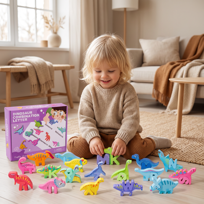 52-delars Montessori 3D-alfabetbyggklossset