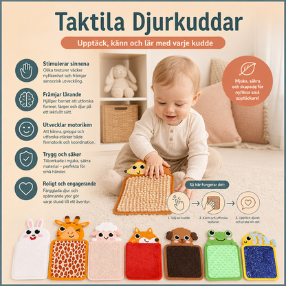 Taktila Djurkuddar (Set med 8 Stycken)