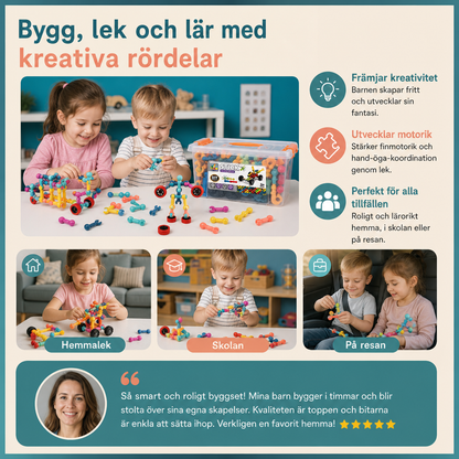Pedagogiskt DIY-byggset med rörliga leder