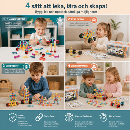 Pedagogiskt DIY-byggset med rörliga leder