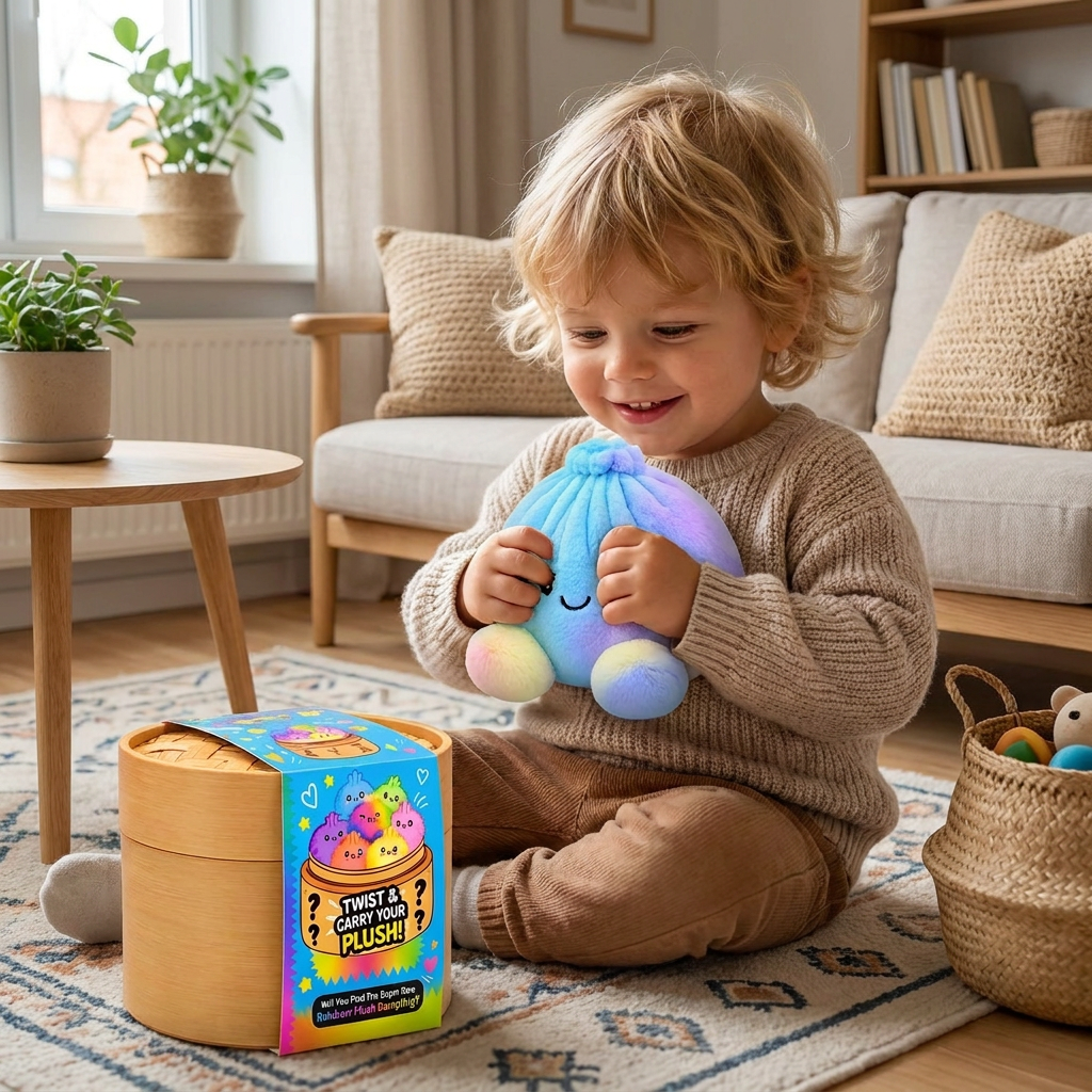 XXL Mystisk Squishy-Plyschleksak i Dumplingform
