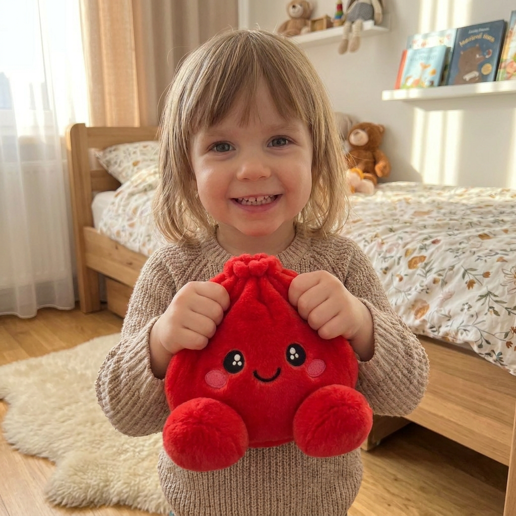 XXL Mystisk Squishy-Plyschleksak i Dumplingform