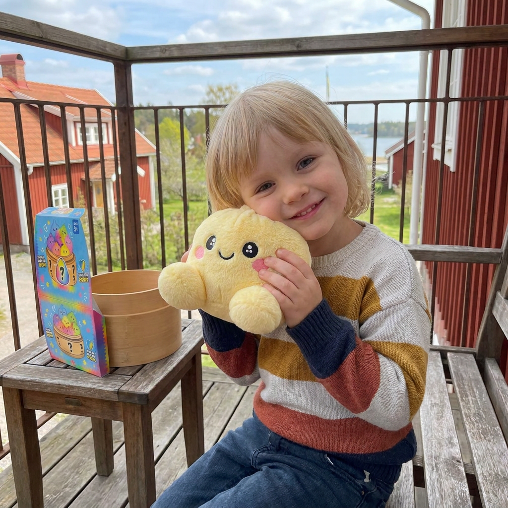 XXL Mystisk Squishy-Plyschleksak i Dumplingform