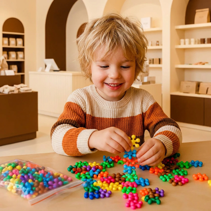 Montessori-Byggklossar i Plommonblomsform