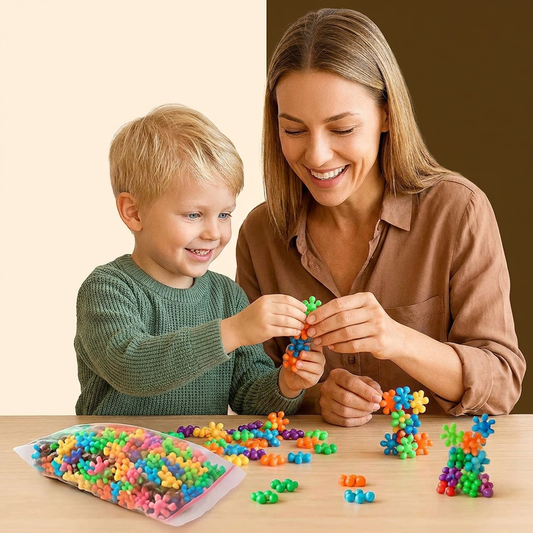 Montessori-Byggklossar i Plommonblomsform