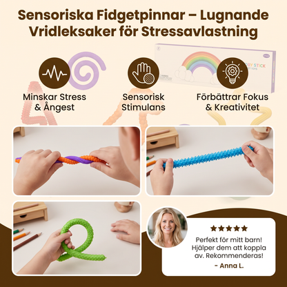 Sensoriska Fidgetpinnar – Lugnande Vridleksaker för Stressavlastning