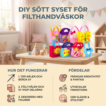 DIY Sött Syset för Filthandväskor för Barn