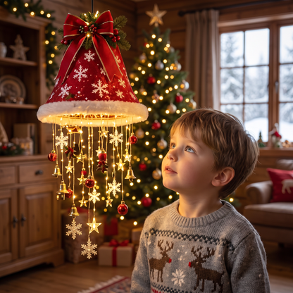 Julbelysning med Tomteluvor och LED-ljusslinga