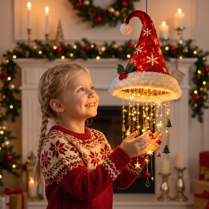 Julbelysning med Tomteluvor och LED-ljusslinga