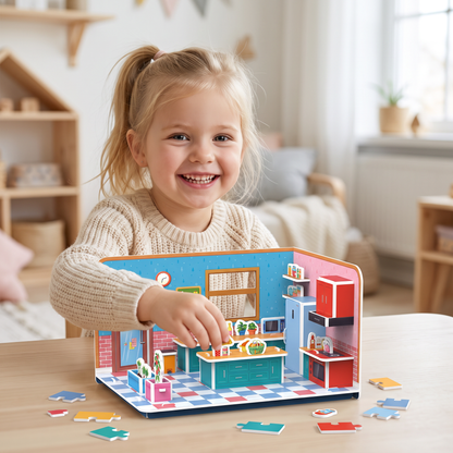 3D DIY-byggsats för lekrum – Pedagogiskt pussel- och pysselset