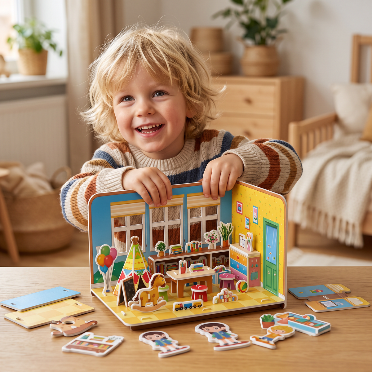 3D DIY-byggsats för lekrum – Pedagogiskt pussel- och pysselset