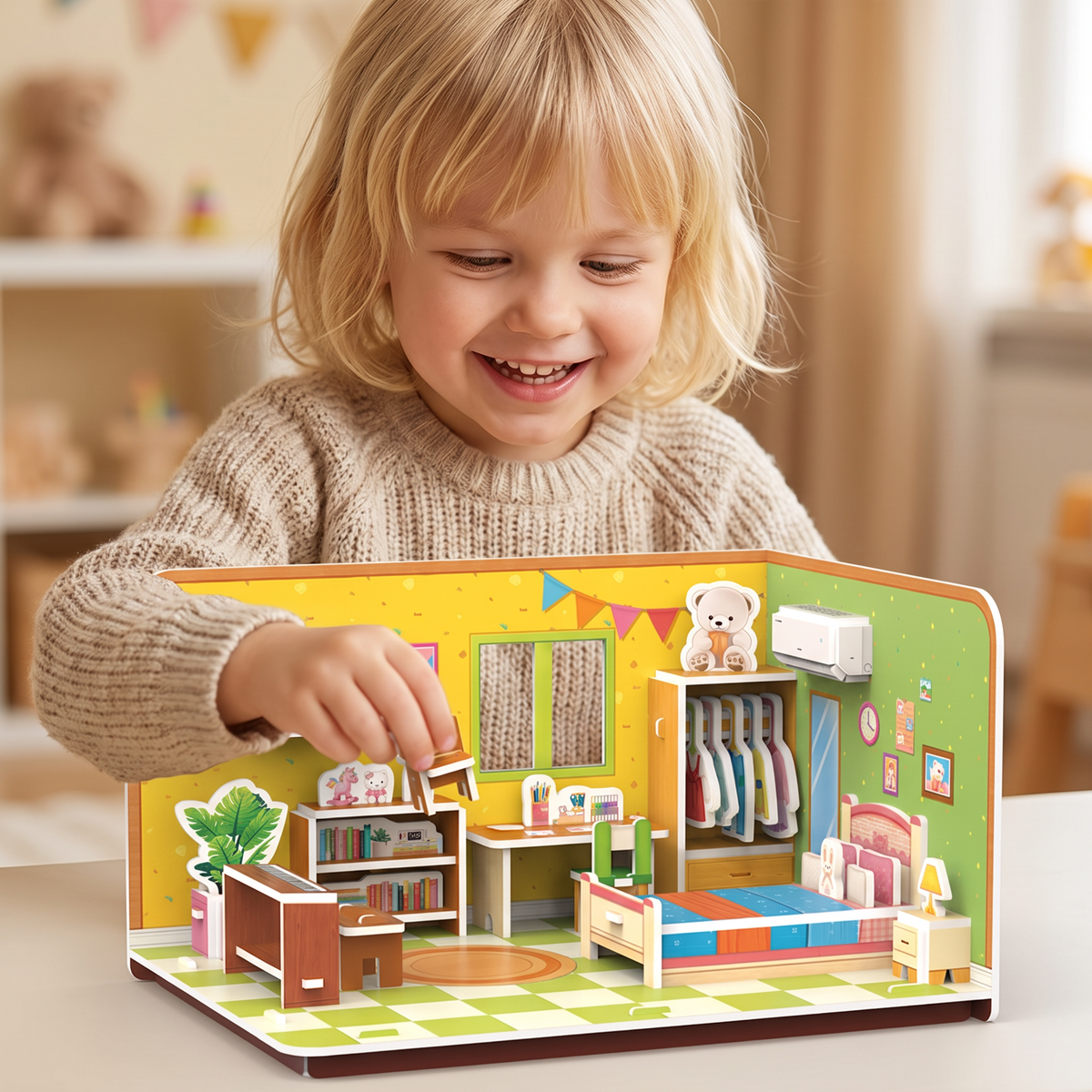 3D DIY-byggsats för lekrum – Pedagogiskt pussel- och pysselset