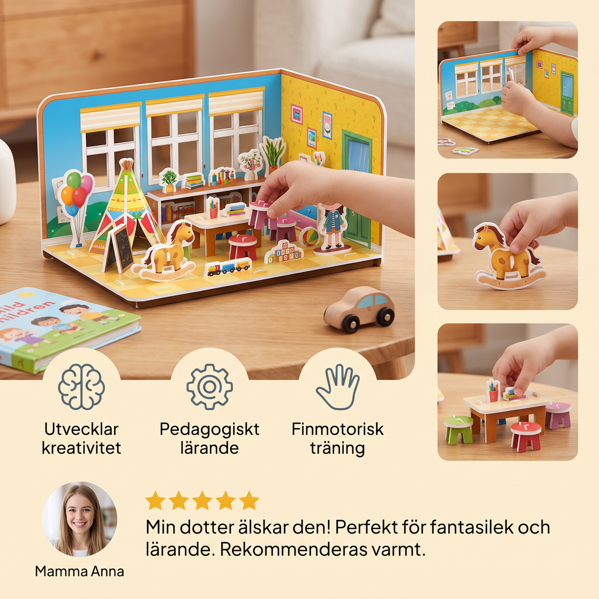 3D DIY-byggsats för lekrum – Pedagogiskt pussel- och pysselset