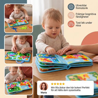 8-in-1 Montessori Dinosaurier Busy Board Aktivitätsbuch für Kleinkinder