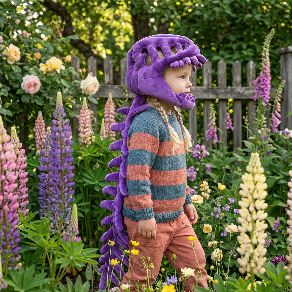 Rolig Dinosaurieskelettdräkt i Plysch