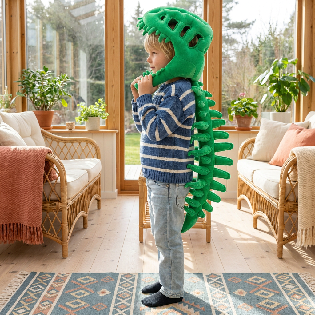 Rolig Dinosaurieskelettdräkt i Plysch