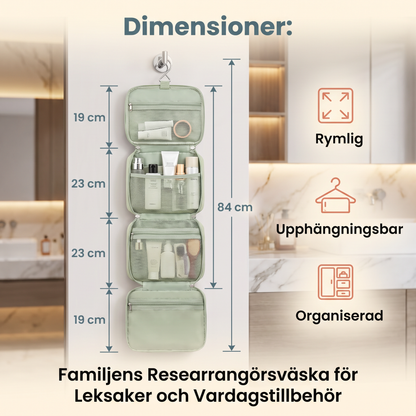 Familjens Researrangörsväska för Leksaker och Vardagstillbehör