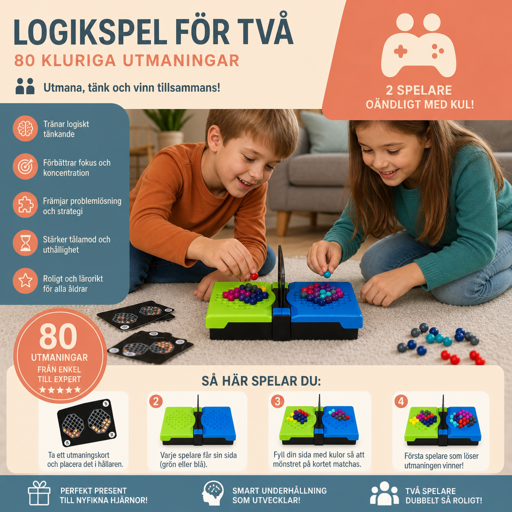 Logikspel för två – 80 kluriga utmaningar