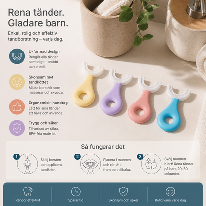U-formad Tandborste för Barn