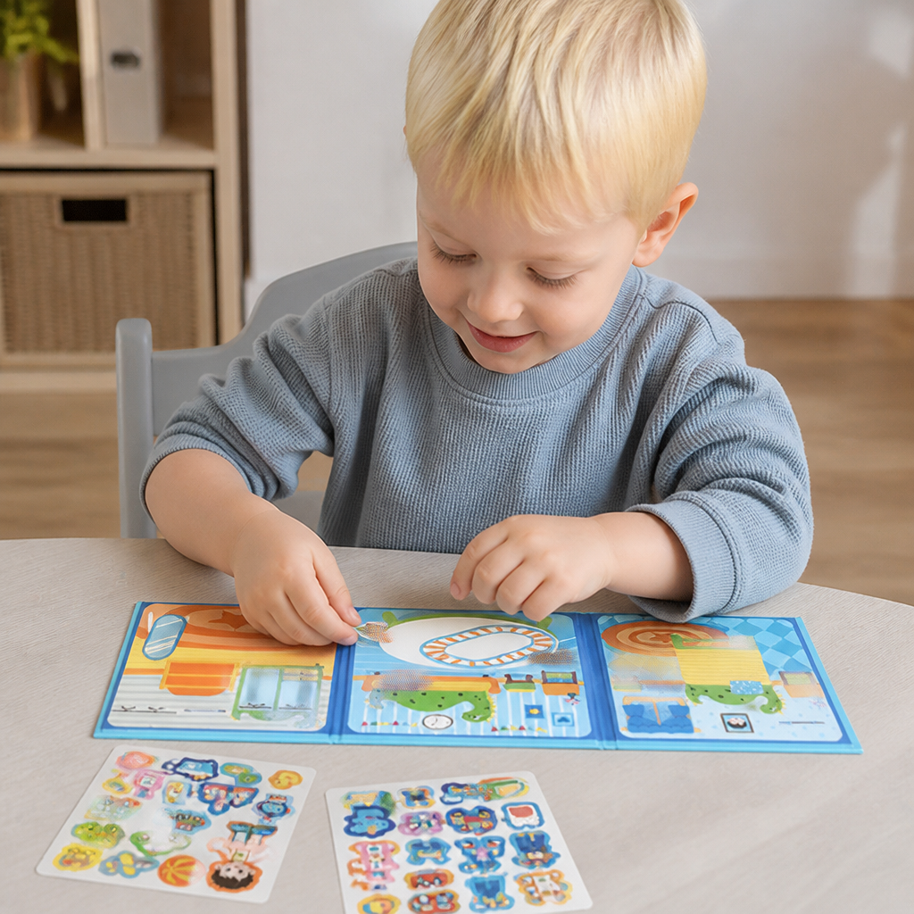 Montessori Magnetisk Tyst Bok – Kreativ Klädpåklädning och Scenlek