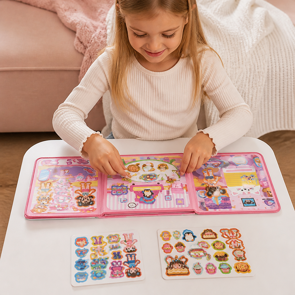 Montessori Magnetisk Tyst Bok – Kreativ Klädpåklädning och Scenlek