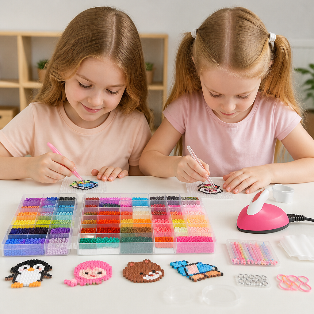 Premium-set med pärlplattor och pysselverktyg – DIY-set för konst och kreativt skapande