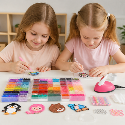 Premium-set med pärlplattor och pysselverktyg – DIY-set för konst och kreativt skapande