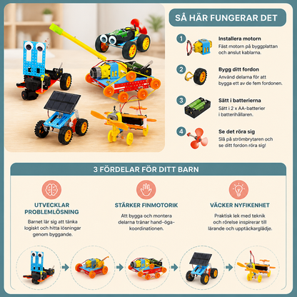 5-i-1 DIY STEM-byggsats med fordon för barn