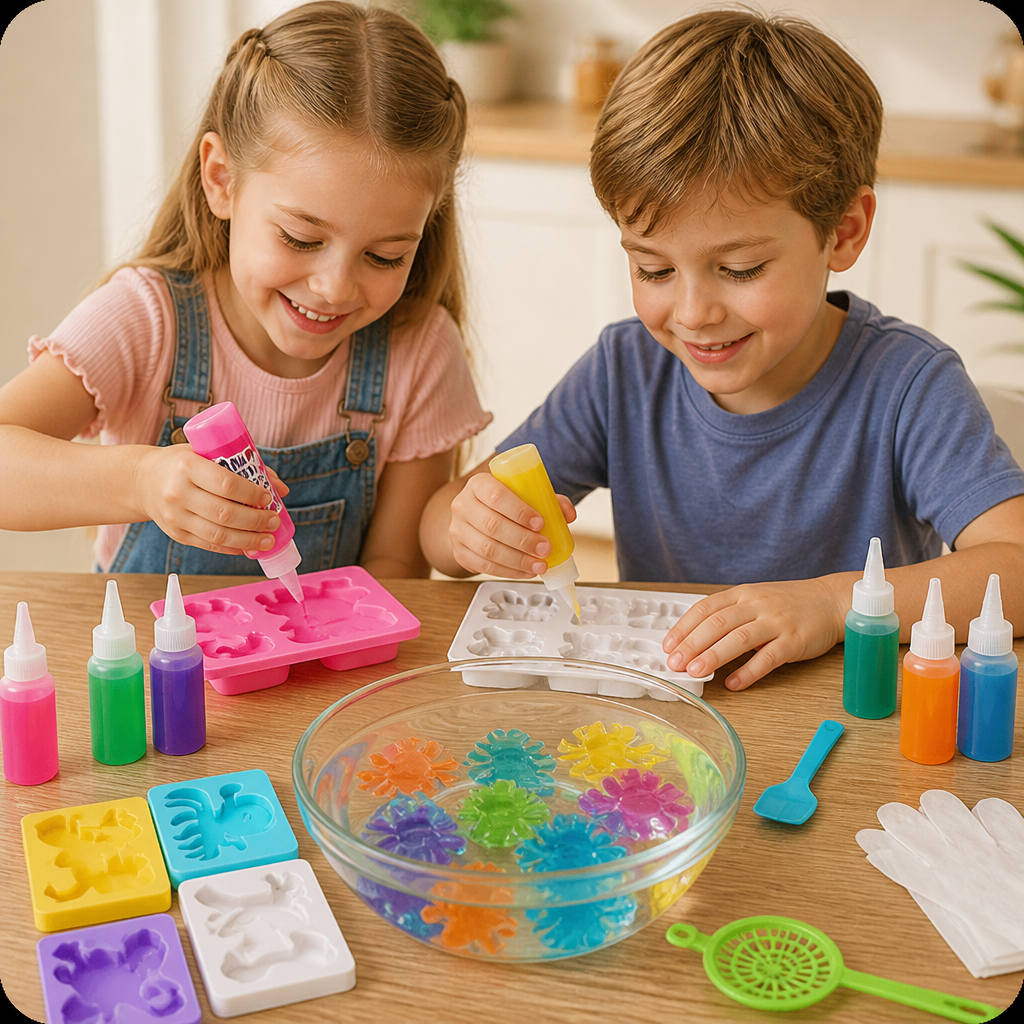 DIY-set för att göra vattengele med geléer och formar