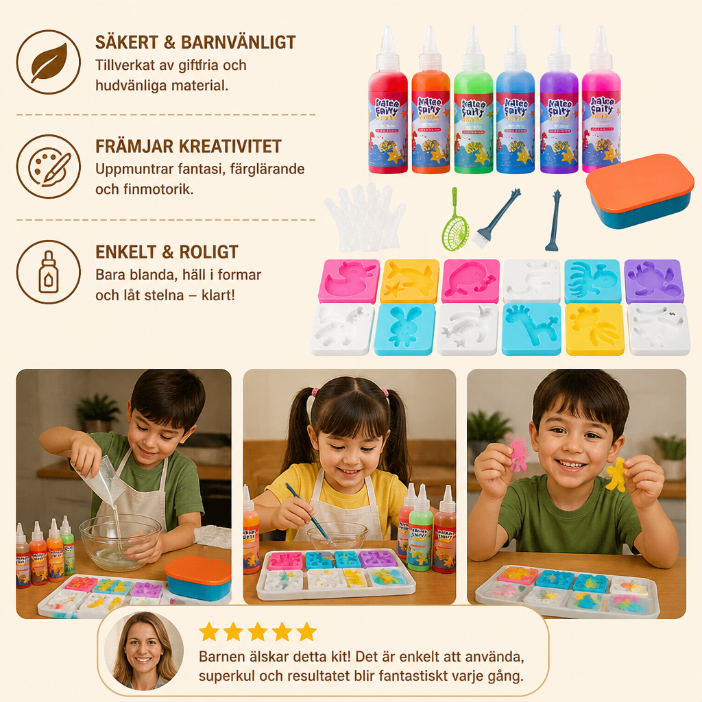 DIY-set för att göra vattengele med geléer och formar