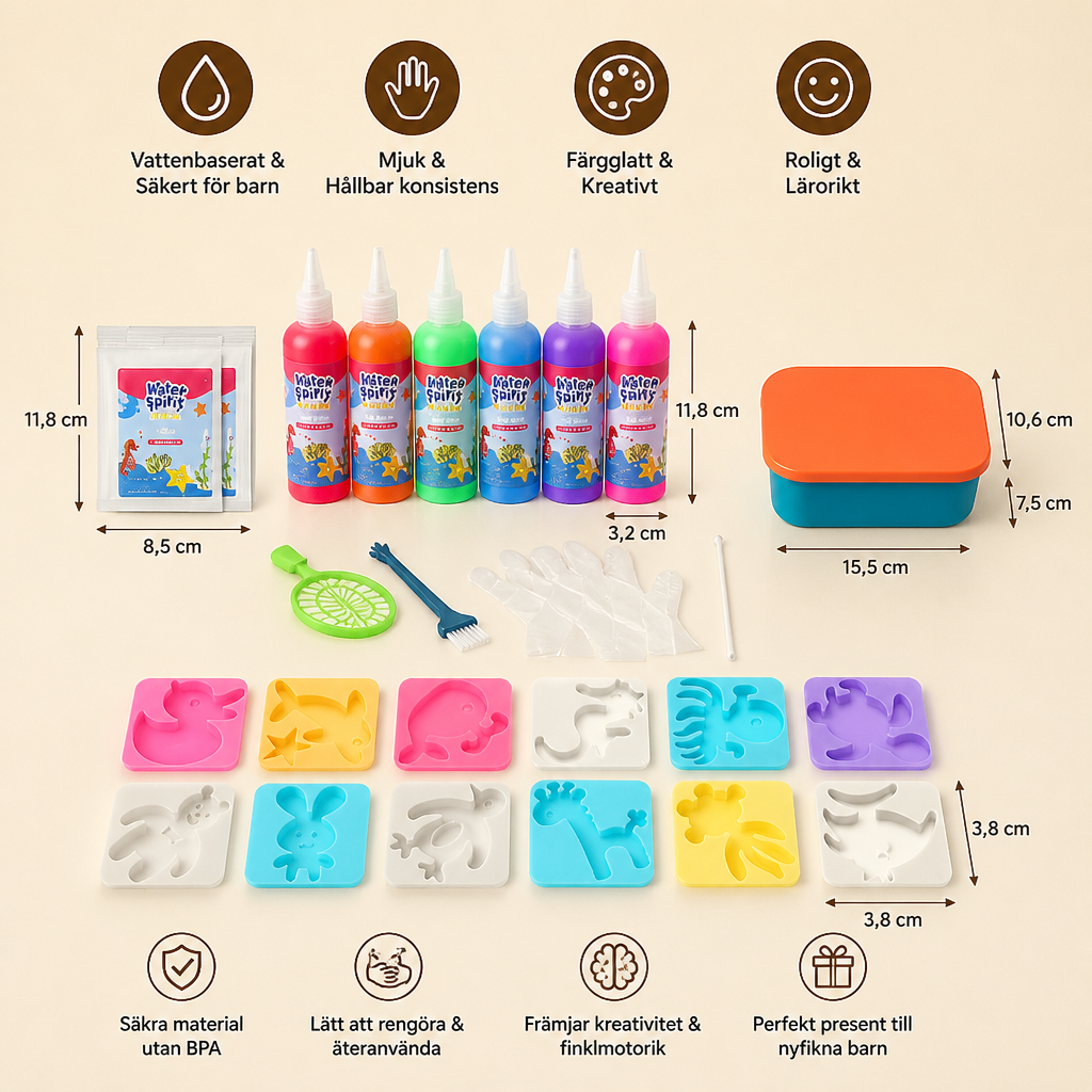 DIY-set för att göra vattengele med geléer och formar