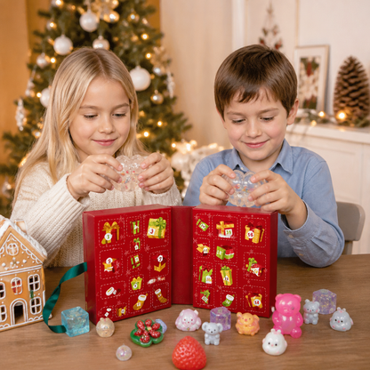 Premium Squishy-adventskalender för 24 dagar