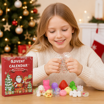 Premium Squishy-adventskalender för 24 dagar