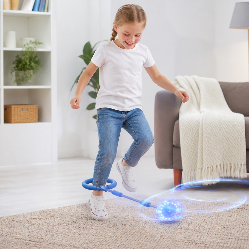 3-i-1 LED-Hoppboll med Hoppräknare och Timer för Barn