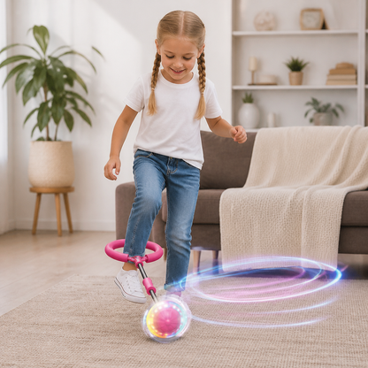 3-i-1 LED-Hoppboll med Hoppräknare och Timer för Barn