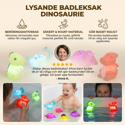 Lysande badleksak dinosaurie