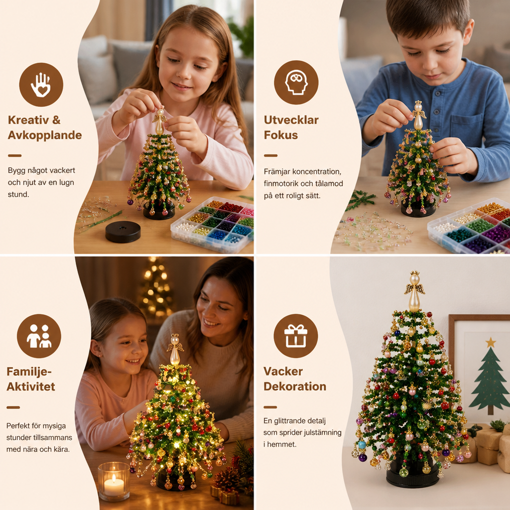 DIY-set För Att Skapa En Kristallpärlad Julgran