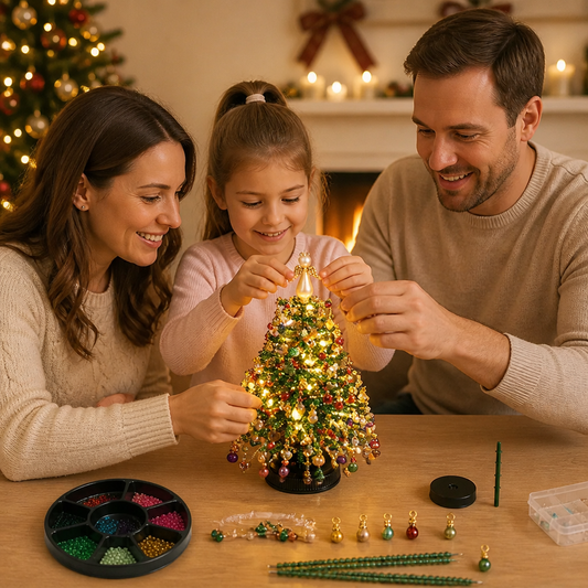 DIY-set För Att Skapa En Kristallpärlad Julgran