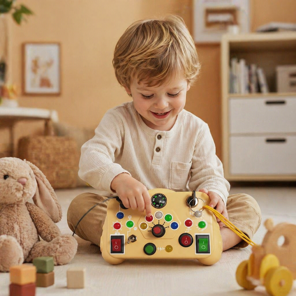 Montessori Aktivitet Lektoy för Barn – Educativt Spel för Att Stödja Motoriska Färdigheter, Förståelse och Kreativitet