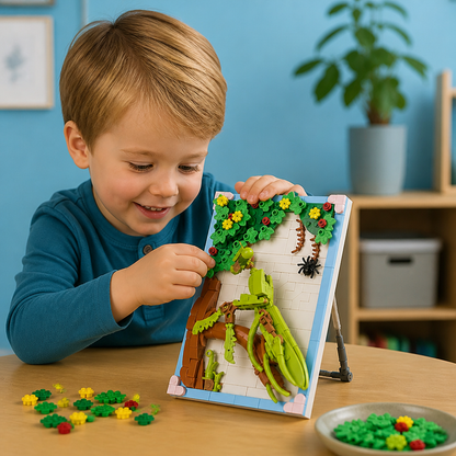 DIY-byggsats med 3D-naturmotiv – Blommor och Insekter