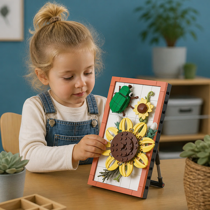 DIY-byggsats med 3D-naturmotiv – Blommor och Insekter