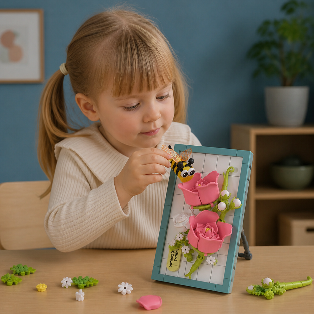 DIY-byggsats med 3D-naturmotiv – Blommor och Insekter
