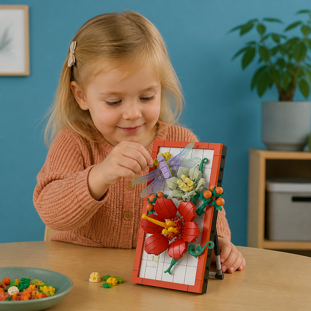DIY-byggsats med 3D-naturmotiv – Blommor och Insekter
