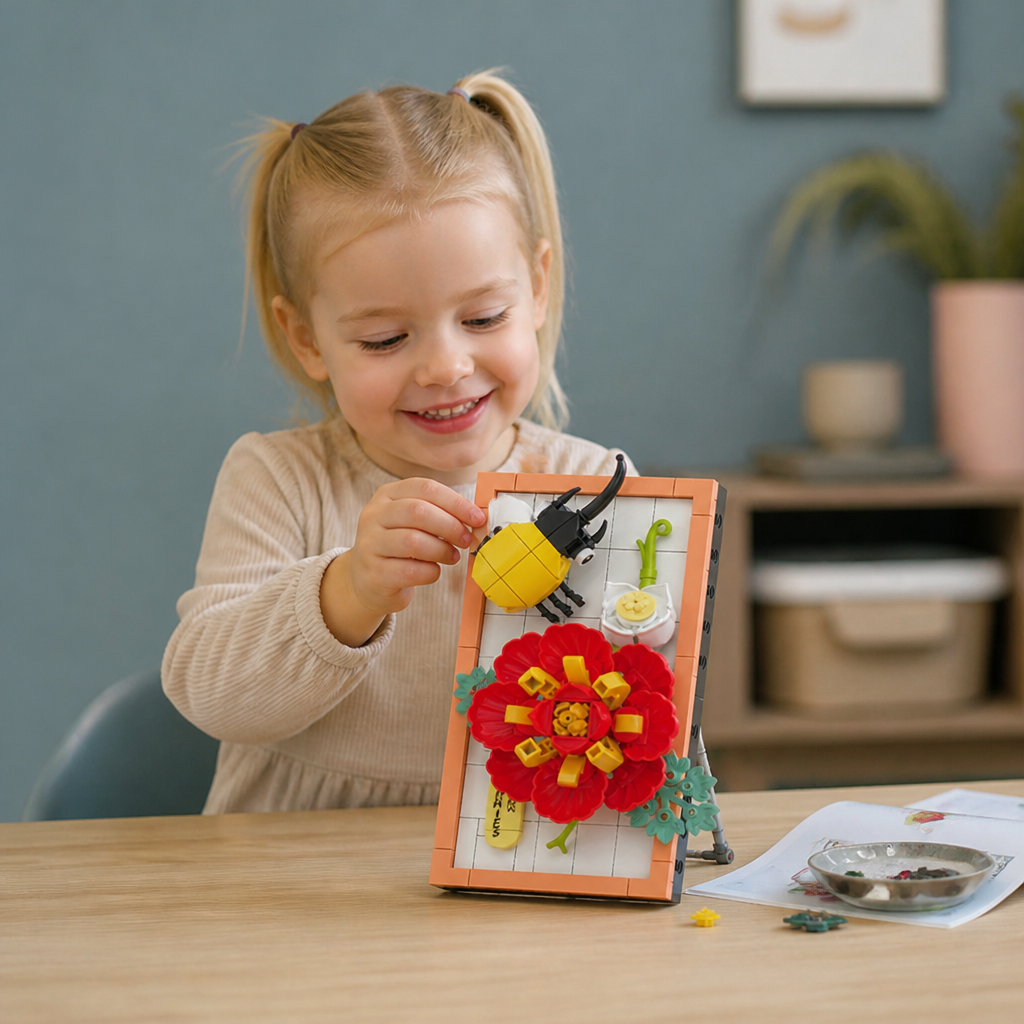 DIY-byggsats med 3D-naturmotiv – Blommor och Insekter