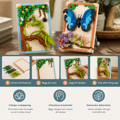 DIY-byggsats med 3D-naturmotiv – Blommor och Insekter